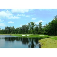 The third hole on Whispering Pines' Needler Course can be played from a variety of tees that produce much different angles to the green.