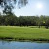 A view of a green with water coming into play at Sonora Golf Club.